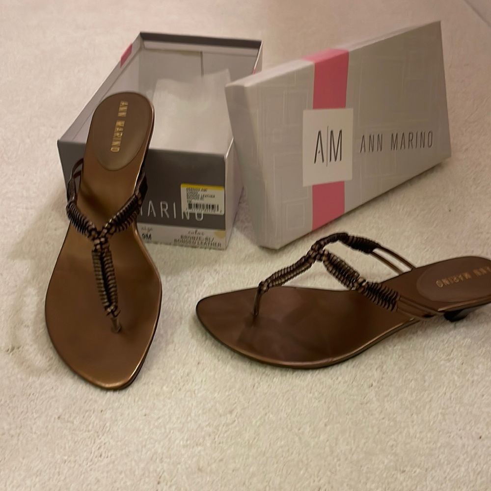 Bronze sandals- 1.25 heel.  Only worn 2-3 times.